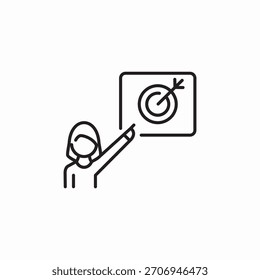 Vector de signo de icono de presentación de orientación