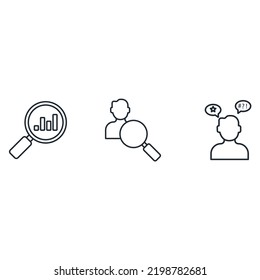 Iconos de estrategia de destino símbolos vectores elementos para web infográfica
