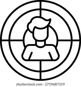 Icono de Vector de destino. Se puede utilizar para aplicaciones de impresión, móviles y de Web.