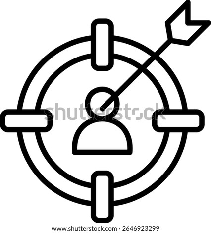 Targeting Vector Line Icon Design