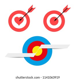 Targets and Arrows. Target and Blank Text Banners. Vector Design Elements Set for Web Design, Banners, Presentations or Business Cards, Flyers, Brochures and Posters.