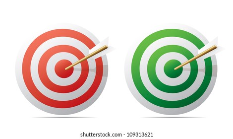 Targets and arrows. Vector