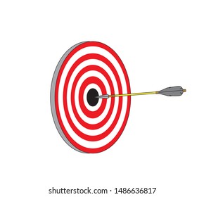 targets and arrows, vector illustration, white background
