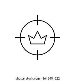 Targets, crown, SEO icon. Simple line, outline vector elements of commerce icons for ui and ux, website or mobile application