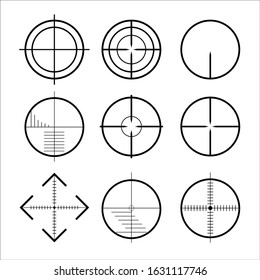 targets and destination of icon set . Target and aim, targeting and aiming. Vector illustration for web design