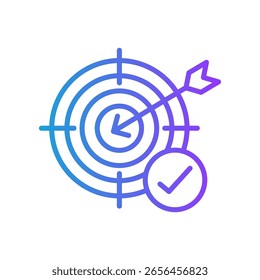 Zielsymbollinien-Farbverlauf-Vektorgrafik