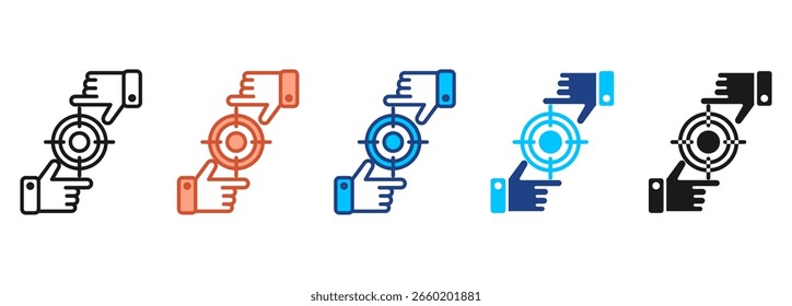 Targets Icon Set Multiple Style Collection