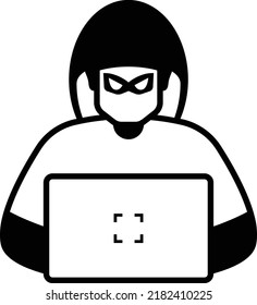 targets individuals for stealing private information Concept, phishing Scams vector icon design, White Collar Crime symbol, Computer crime Sign, security breakers stock illustration