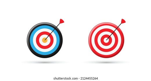 Targets isolated object business illustration
