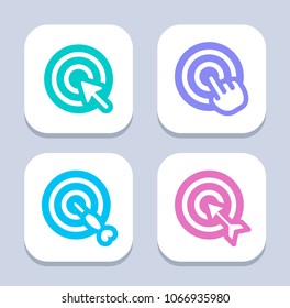 Targets & Pointers - LED Icons. A set of 4 professional, pixel-aligned icons.