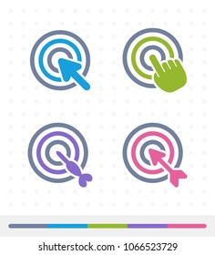 Targets & Pointers - Mix Icons. A set of 4 professional, pixel-aligned icons.