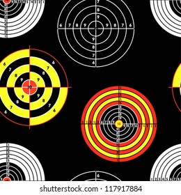 targets for practical pistol shooting, seamless wallpaper, vector illustration