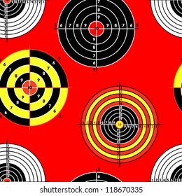targets for practical pistol shooting, seamless wallpaper, vector illustration