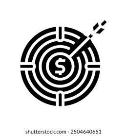 targets technical sales engineer glyph icon vector. targets technical sales engineer sign. isolated symbol illustration