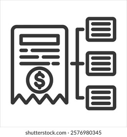 Tariff Classification Outline Icon Vector Illustration