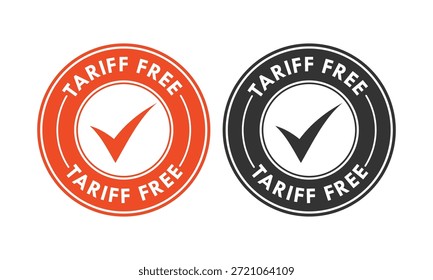 Tariff free design logo template illustration