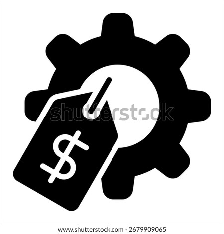 Tariff Glyph Black Single Icon Illustration