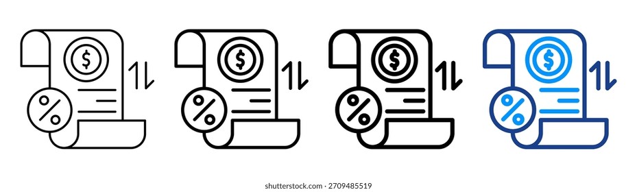 Tarif-Symbol Sammlungssatz für unterschiedliche Umrisse