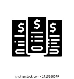 tariff plans subscription glyph icon vector. tariff plans subscription sign. isolated contour symbol black illustration