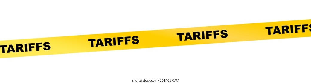 Tariff tape. Tax tariff vector