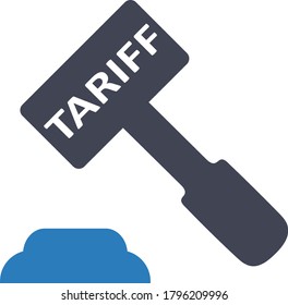 Tariff Tax Law Icon (Vector Illustration)