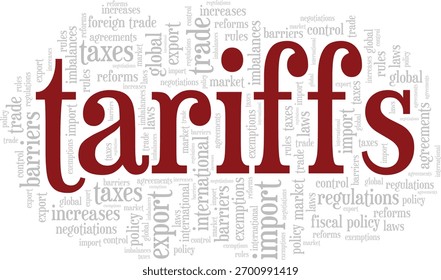 Diseño conceptual de nube de palabras de tarifas aislado sobre fondo blanco.