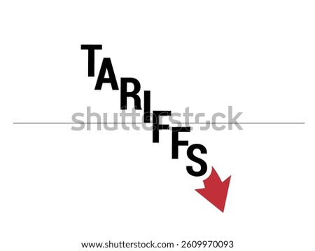 TARIFFS written in english alphabets, UNITED STATES OF AMERICA imposed tariffs in 2025