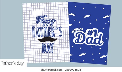 Tarjeta dia del padre imprimible, diseño colorido, tonos azules, dia papá, diseño tipografico 