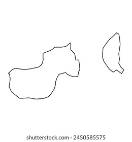 Tarnby map, división administrativa de Dinamarca. Ilustración vectorial.