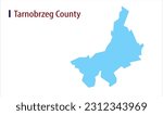 Tarnobrzeg County map, In Poland, White background. Perfect for Business concepts, backgrounds, backdrop, chart, label, sticker, banner, and wallpapers, Political Map