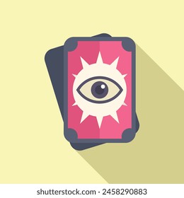 Taro cards icon flat vector. Spiritual game future. Esoteric arcana