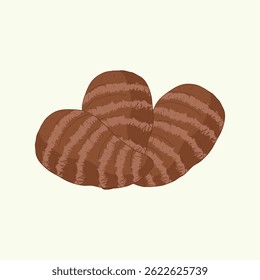 Taro corm vegetables flat design cartoon illustration
