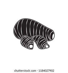 taro doodle icon flat black