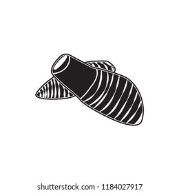 taro doodle icon flat black