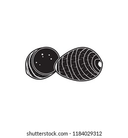 taro doodle icon flat black