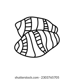 Taro doodle outline icon vector illustration. Hand drawn line sketch of Taro