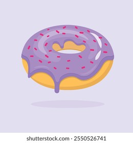 Donut-Vektorgrafik mit Taro-Aroma