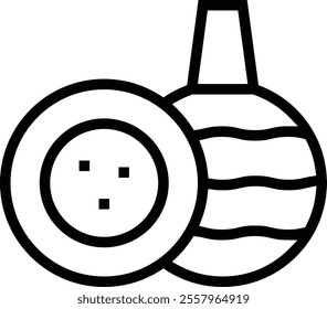 taro icon. Thin linear style design isolated on white background