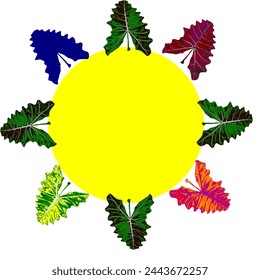 taro leaf vector suitable for background and textile decoration