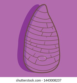 Taro Simple Flat Illustration Art 