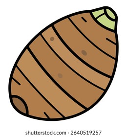 Taro vector illustration, simple design