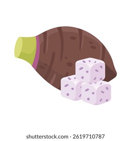 Taro Vektor für die Herstellung von Desserts und Snacks