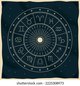 Tarot-Astrologie-Retro-Symbol