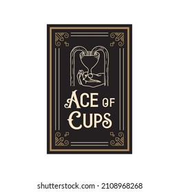 Tarot Card Ace Of Cups Vector