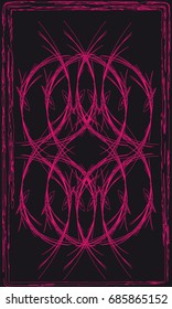 Tarot card - back design.  Floral pattern