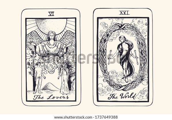 Tarot Card Deck Major Arcana Set Stock Vector (Royalty Free) 1737649388 ...