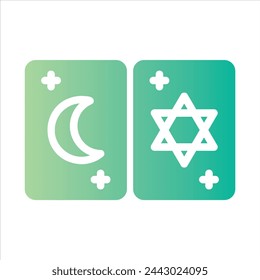 tarot card in flat design style