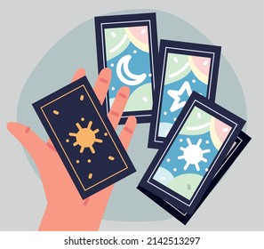 tarot card in hand design