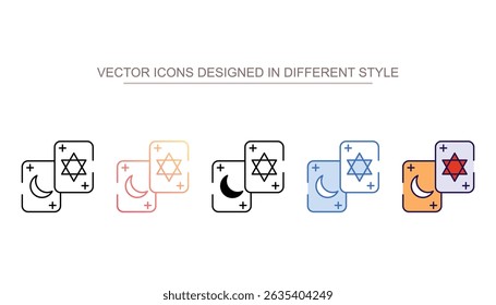 Tarot Card icon design with white background stock illustration
