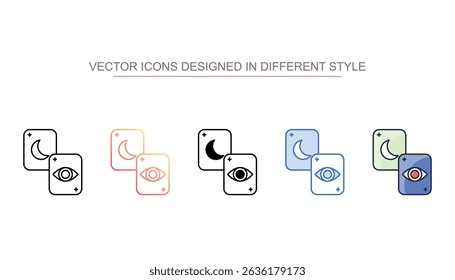 Tarot Card icon design with white background stock illustration